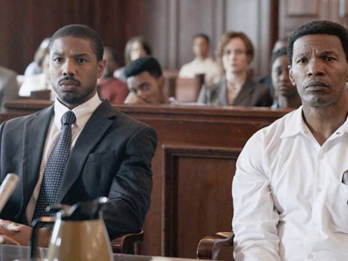Michael B. Jordan and Jamie Foxx in Just Mercy