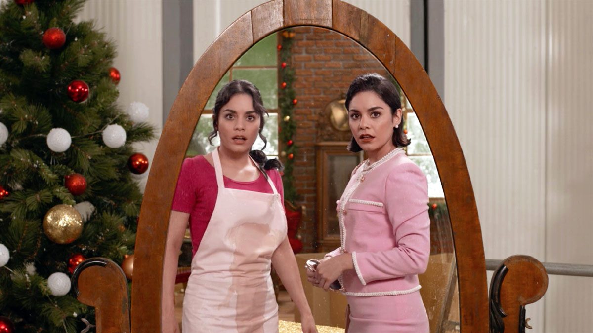 Vanessa Hudgens plays two roles in the Princess Switch.