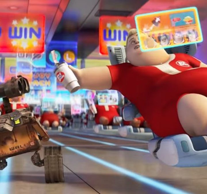 WALL-E and a companion in WALL-E.