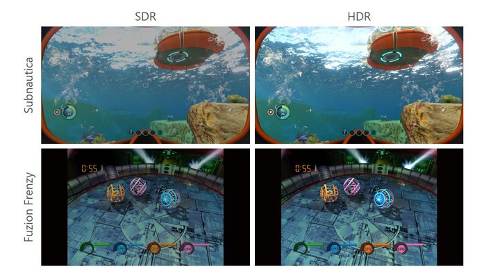 A screenshot comparison showing how the Xbox Series X will update backwards compatible games