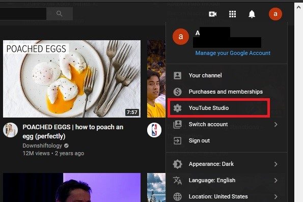 YouTube channel name change YouTube Studio option screenshot
