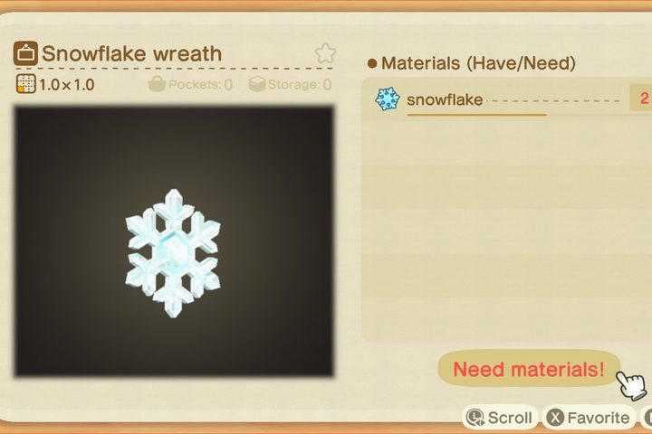 animal crossing new horizons snowflake wreath