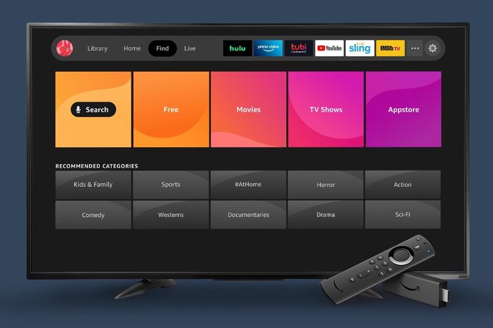 Amazon Fire TV New 2020 experience find screen