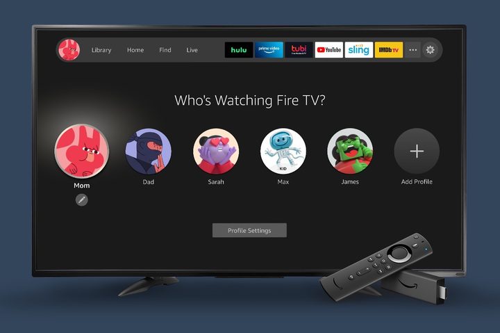 Amazon Fire TV New 2020 experience profiles screen