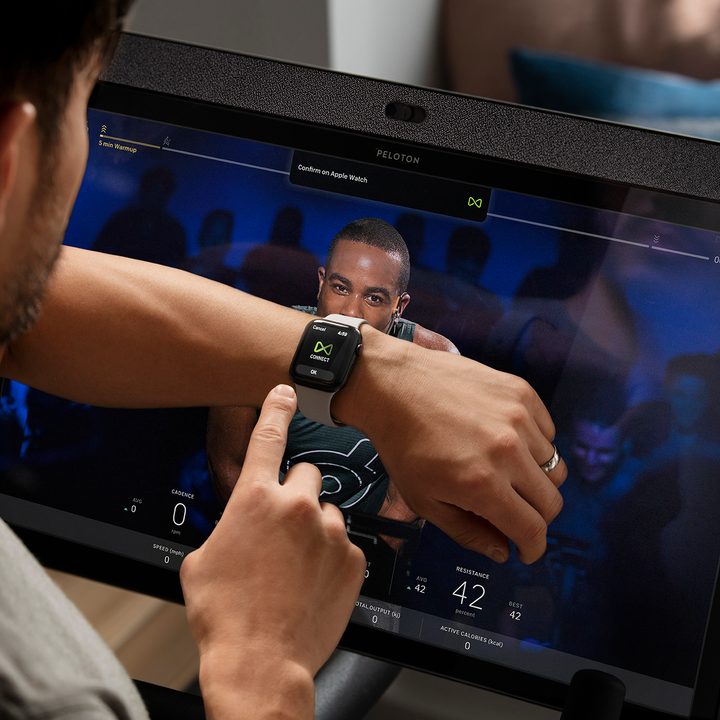 Following workouts with the Apple Watch.