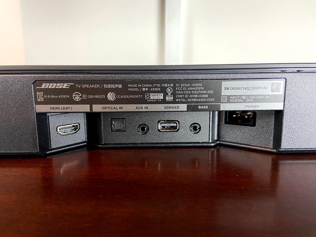 Bose TV Speaker ports