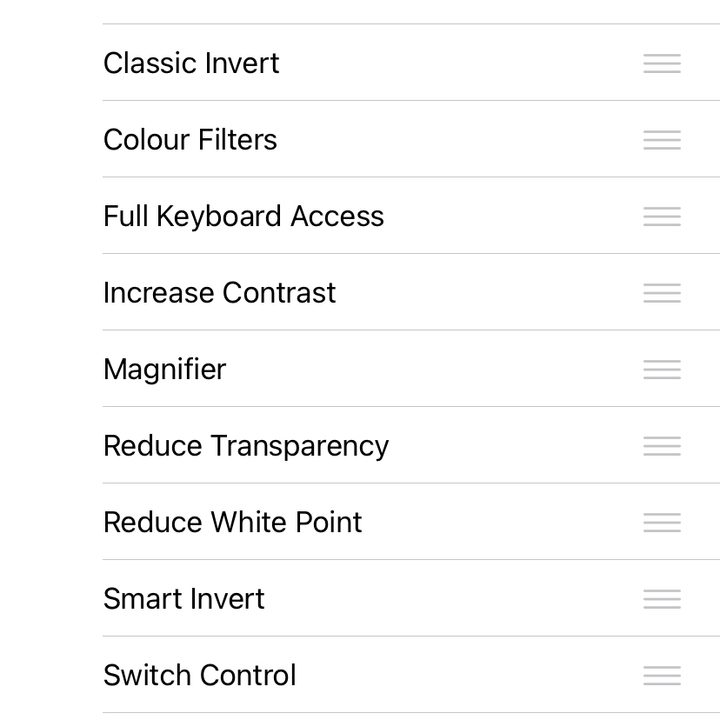 Classic or Smart Invert shortcuts