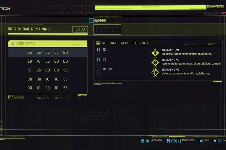Cyberpunk 2077 Breach Protocol