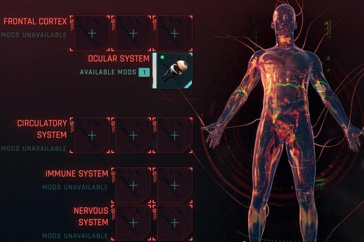 Cyberpunk Cyberware Screen