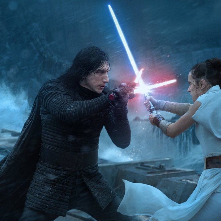 Kylo and Rey fighting in Rise of the Skywalker