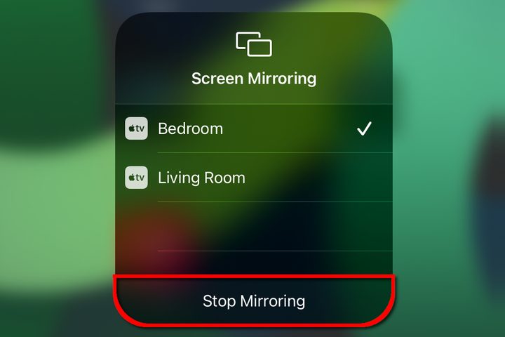 iPad Stop Mirroring