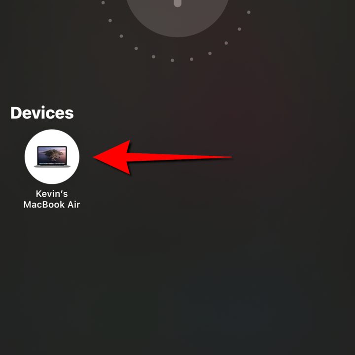 iPhone AirDrop Select Mac