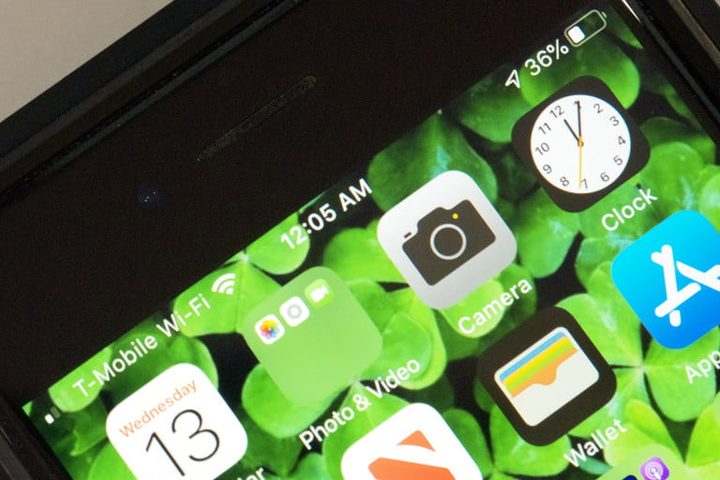 iPhone SE (2020) battery percentage