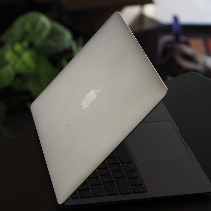 The back lid of the MacBook Air M1.