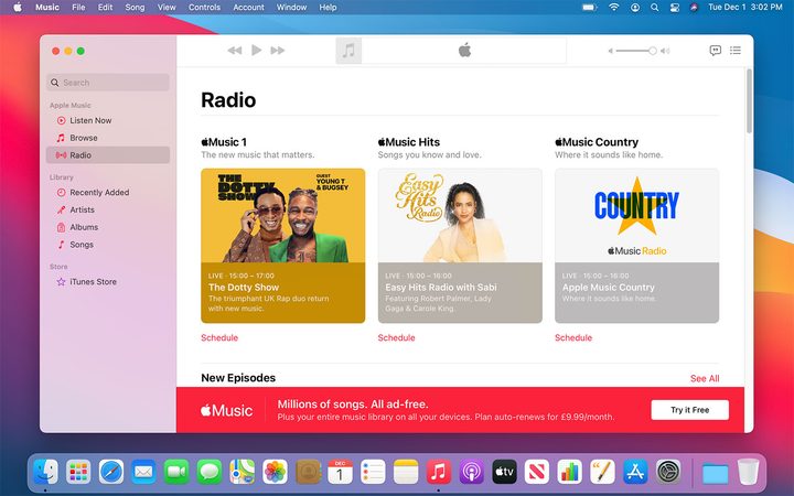Music in MacOS Big Sur