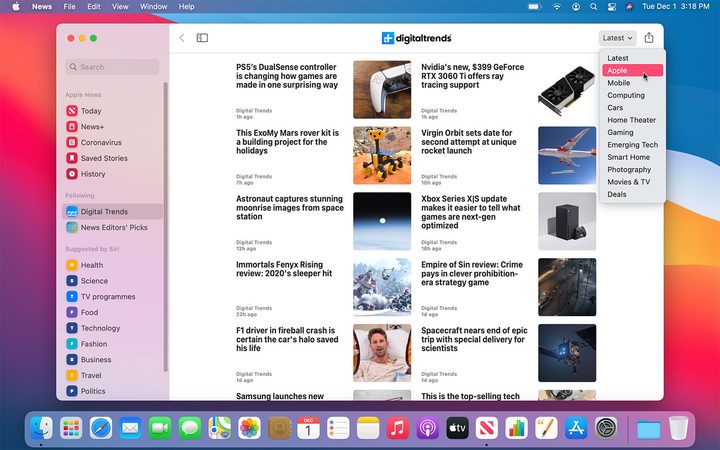 News in MacOS Big Sur