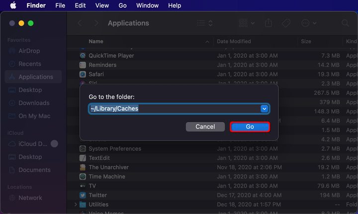 MacOS Find Cache Files