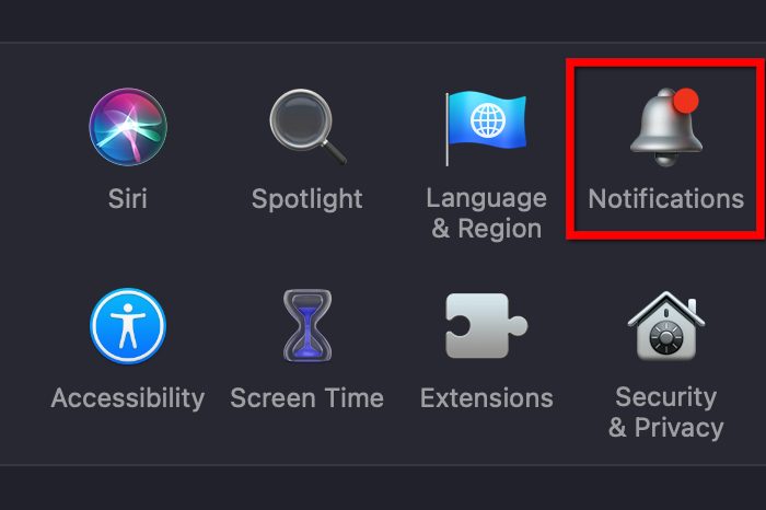 MacOS Notifications Icon