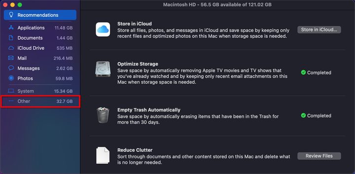 MacOS Storage Manager