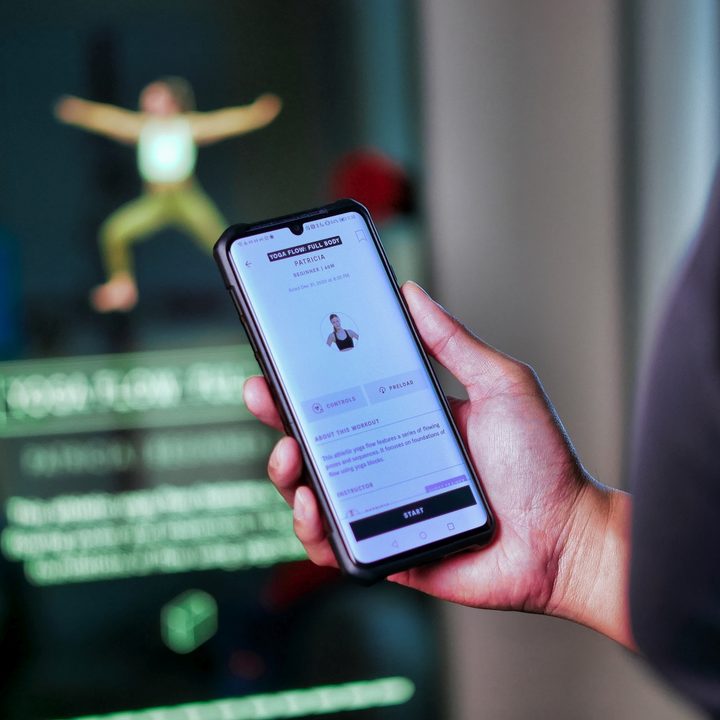 Mirror Fitness Home Gym Display.