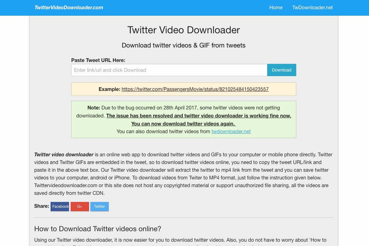 Twitter Video Downloader