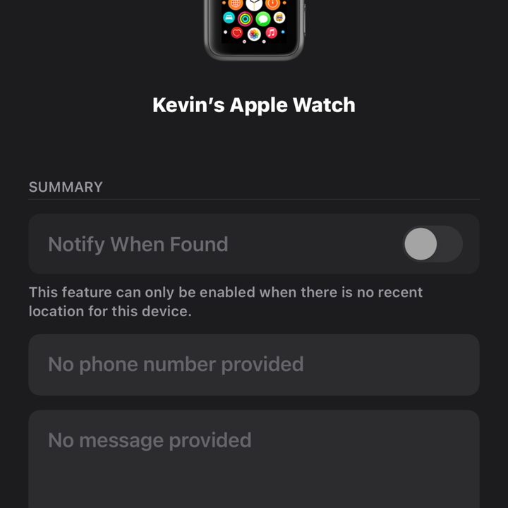 Activate Lost Mode Apple Watch
