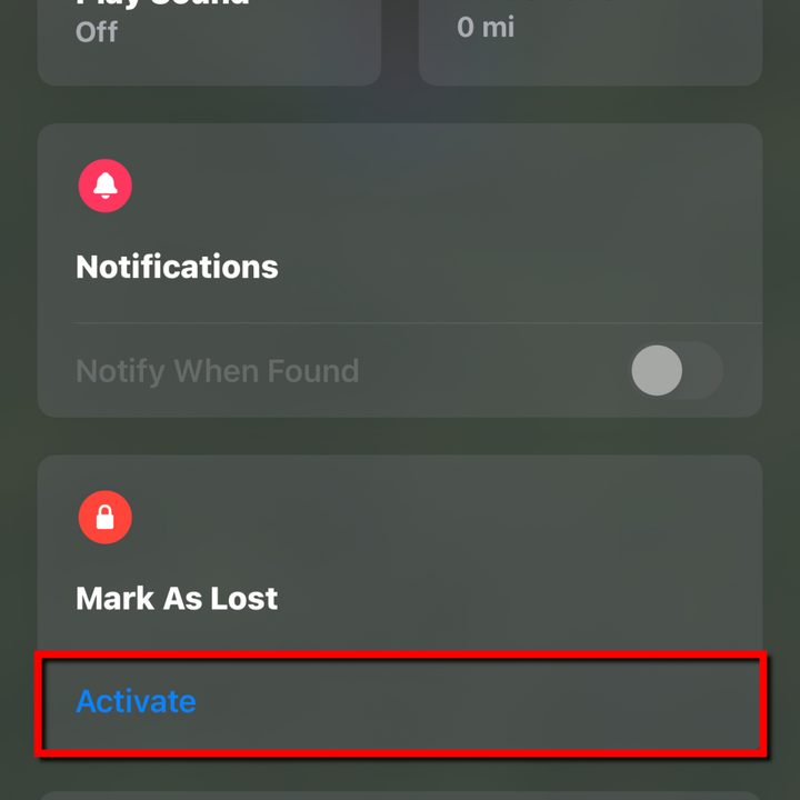 Apple Watch Mark as Lost