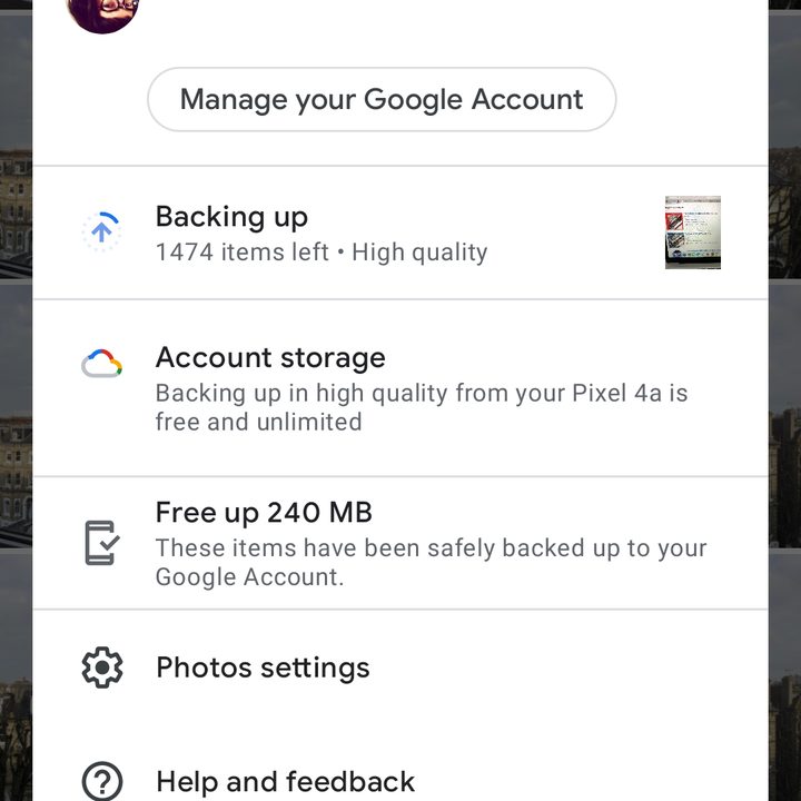 Backing up