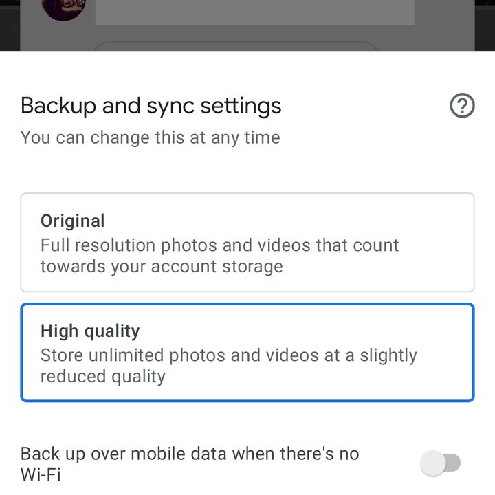 Confirm backup
