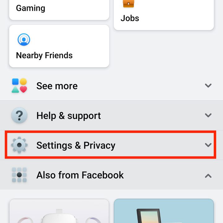 Facebook settings and privacy