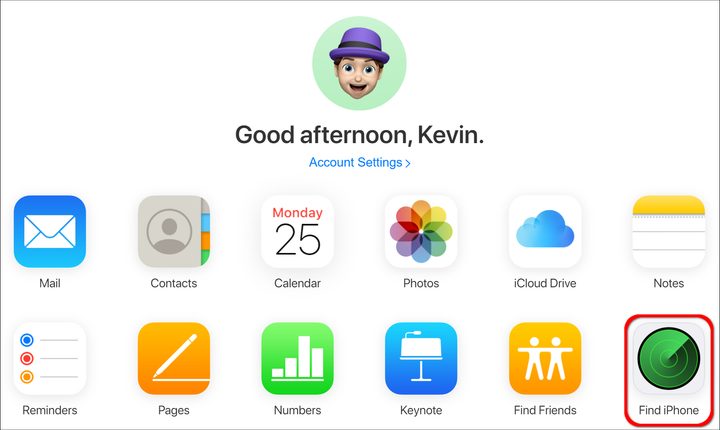 Find iPhone from iCloud