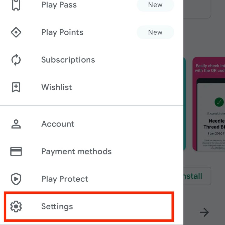 Google Play Settings