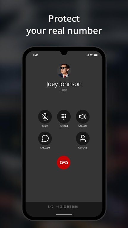 Hushed protect your real phone number.