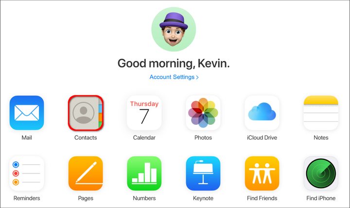 iCloud Contacts Web App