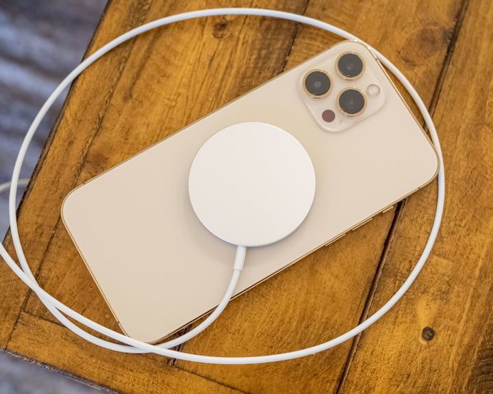 iPhone 12 MagSafe on a table.