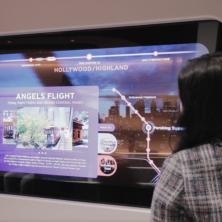 LG transparent subway OLED TV
