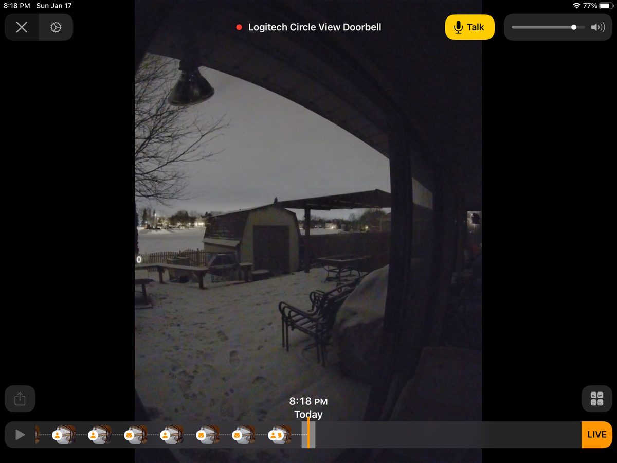 The Logitech Circle View Doorbell CAmera uses color night vision.