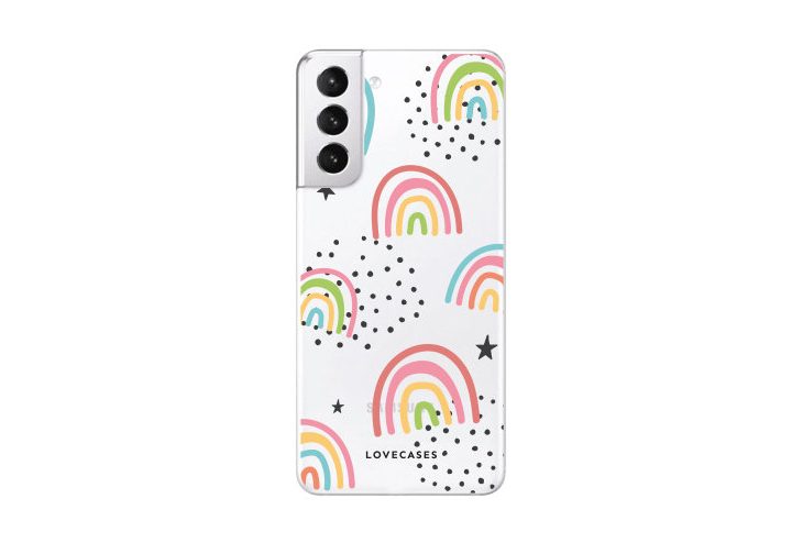 LoveCases Abstract Rainbow Case for Samsung Galaxy S21.