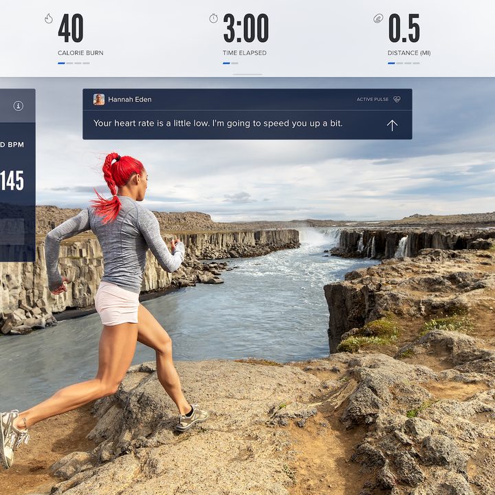 iFit app showing running workout.