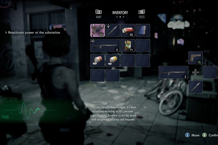 Resident Evil 3 classic inventory mod