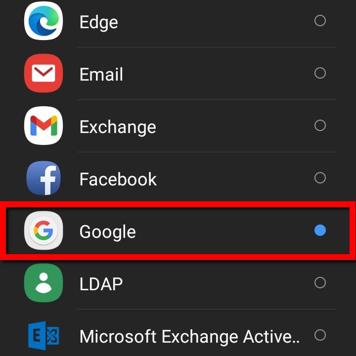 Samsung Galaxy Add Google Account