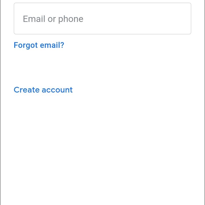Samsung Galaxy Google Sign In Screen