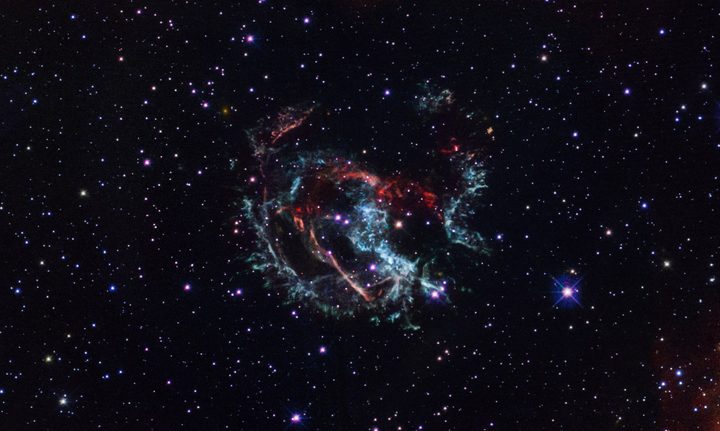 This Hubble Space Telescope portrait reveals the gaseous remains of an exploded massive star that erupted approximately 1,700 years ago.