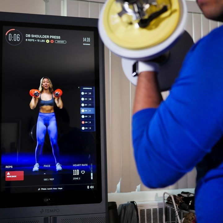 Working out with the Tempo Studio.