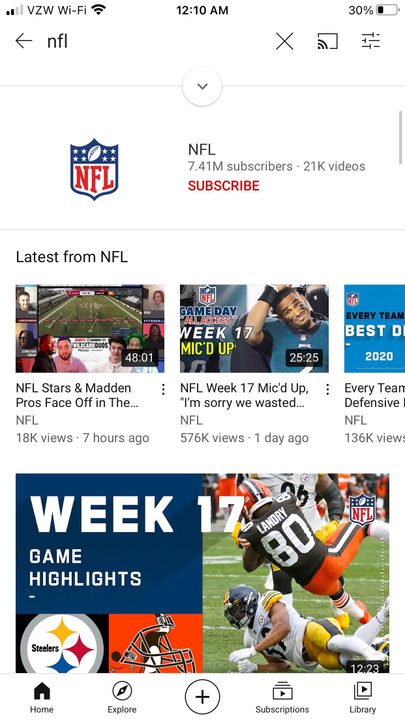 Image of YouTube Channel Search Results
