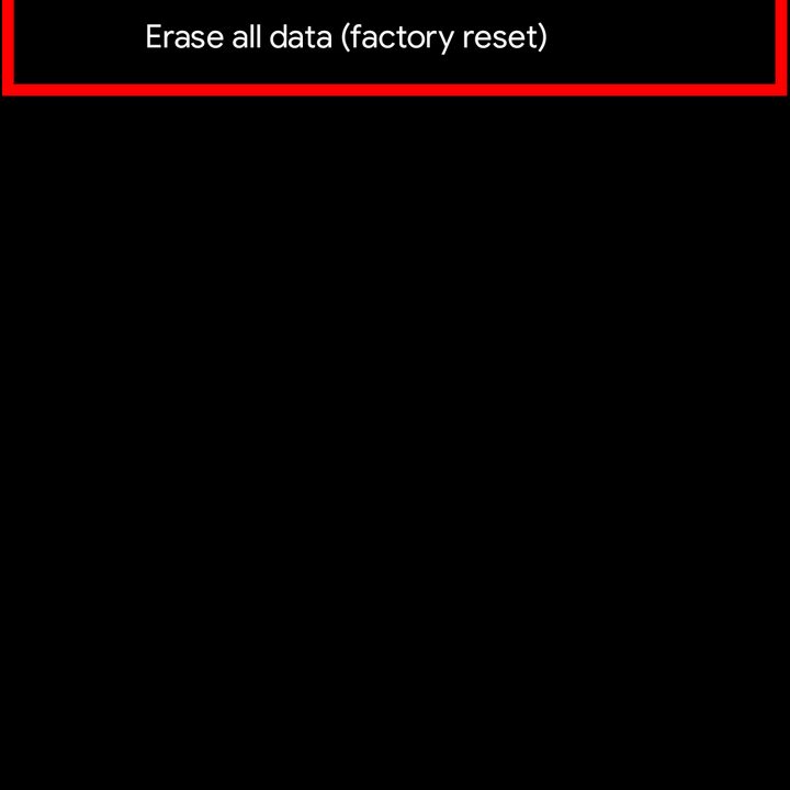 Android 11 Factory Reset Option