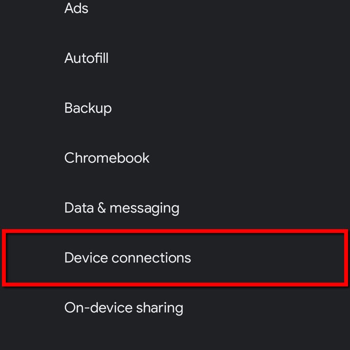 Android 11 Tap Device Connections