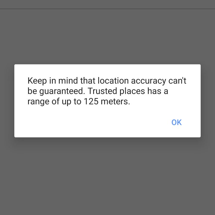 Android 11 Trusted Places Warning
