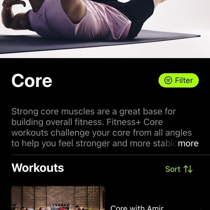 apple fitness plus review screenshot core