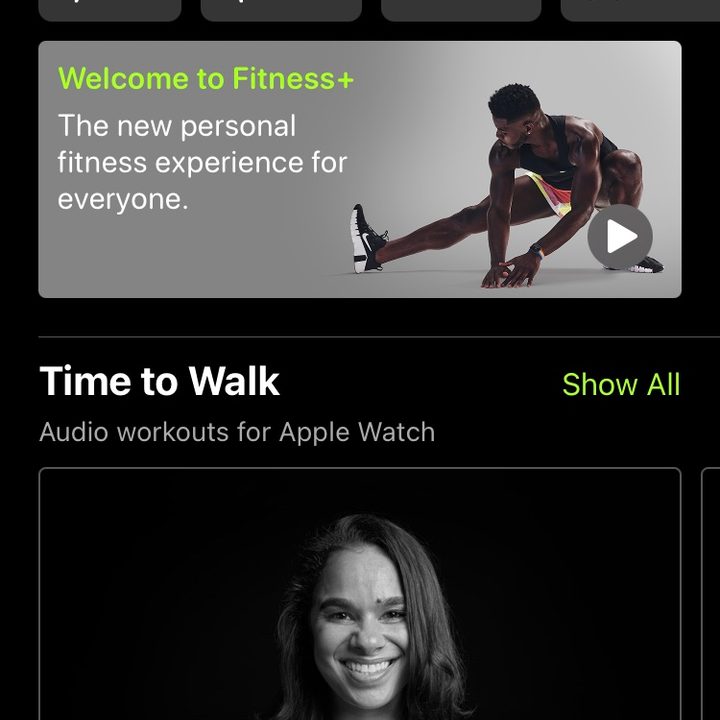 apple fitness plus review screenshot home